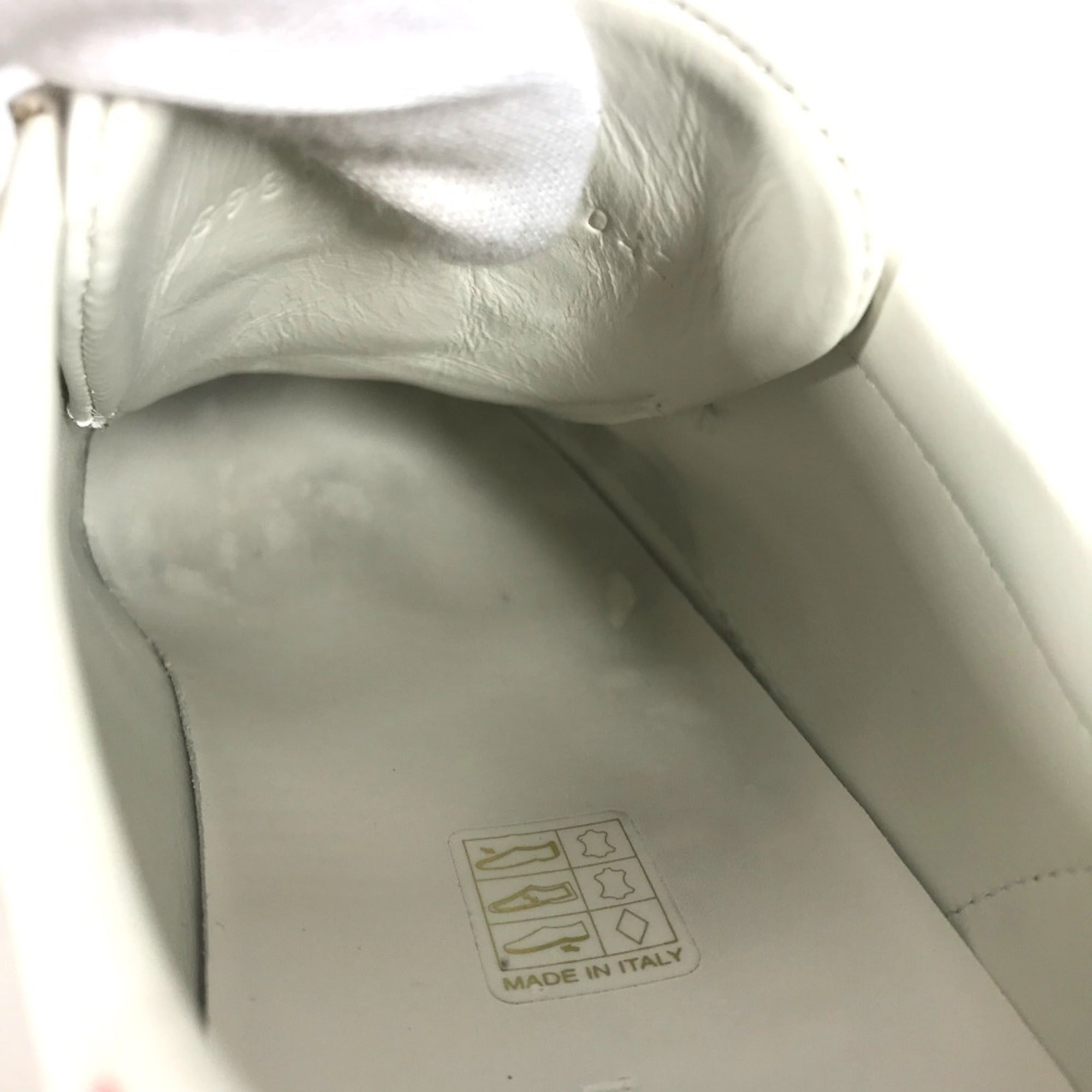 GUCCI 598527 Ace logo two-tone shoes, low-top leather sneakers with Interlocking G, women's white