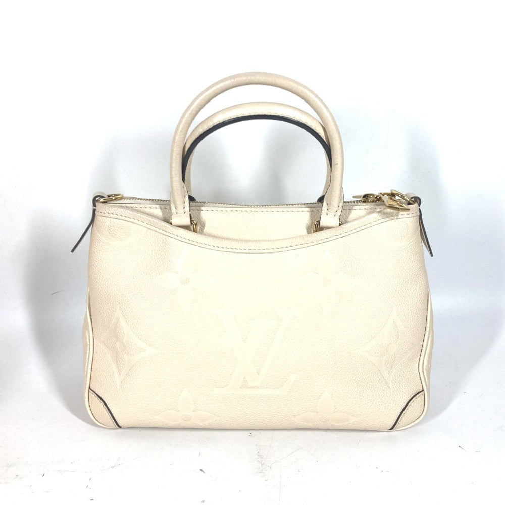 LOUIS VUITTON M46503 Monogram Empreinte Trianon PM Bag Handbag Tote Shoulder Leather Women's Crème White G-241125-63 — Like New