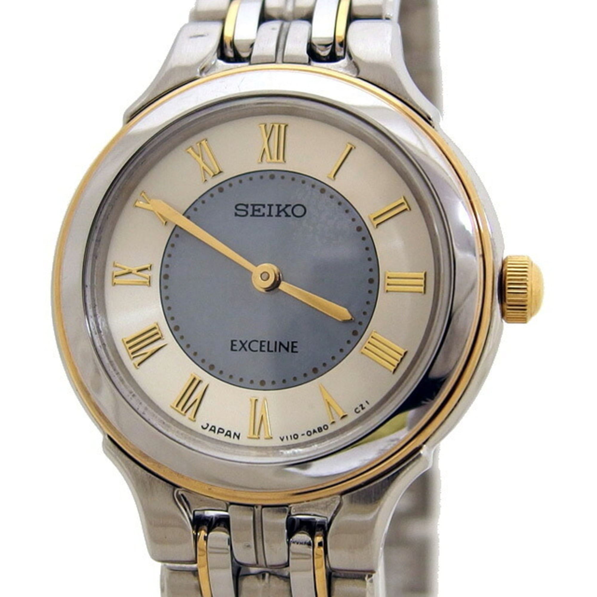 Seiko Exceline Solar Ladies Watch with Roman Numerals — Very Good