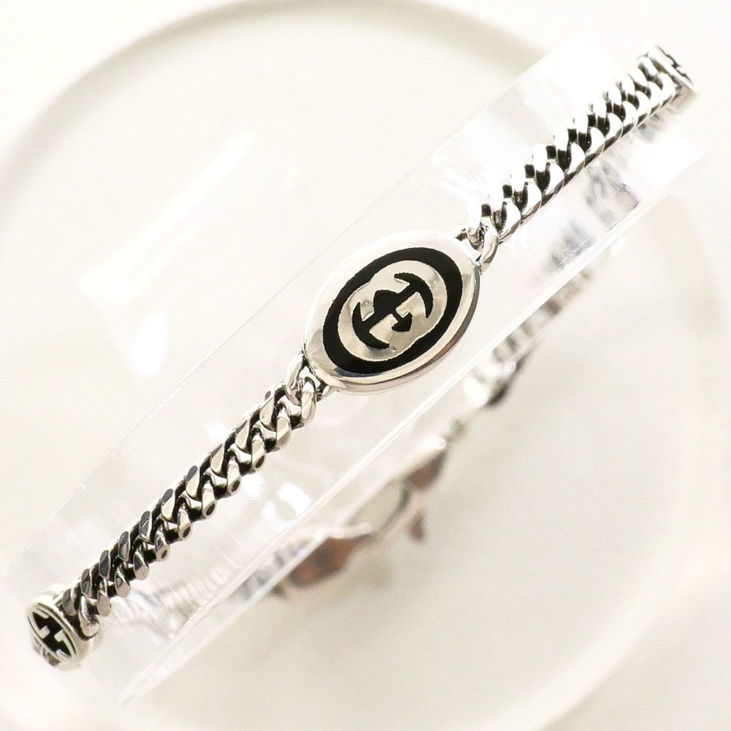 Gucci 925 Sterling Silver Bracelet, Total Weight: Approx. 5.5g, 19.5cm, Like New