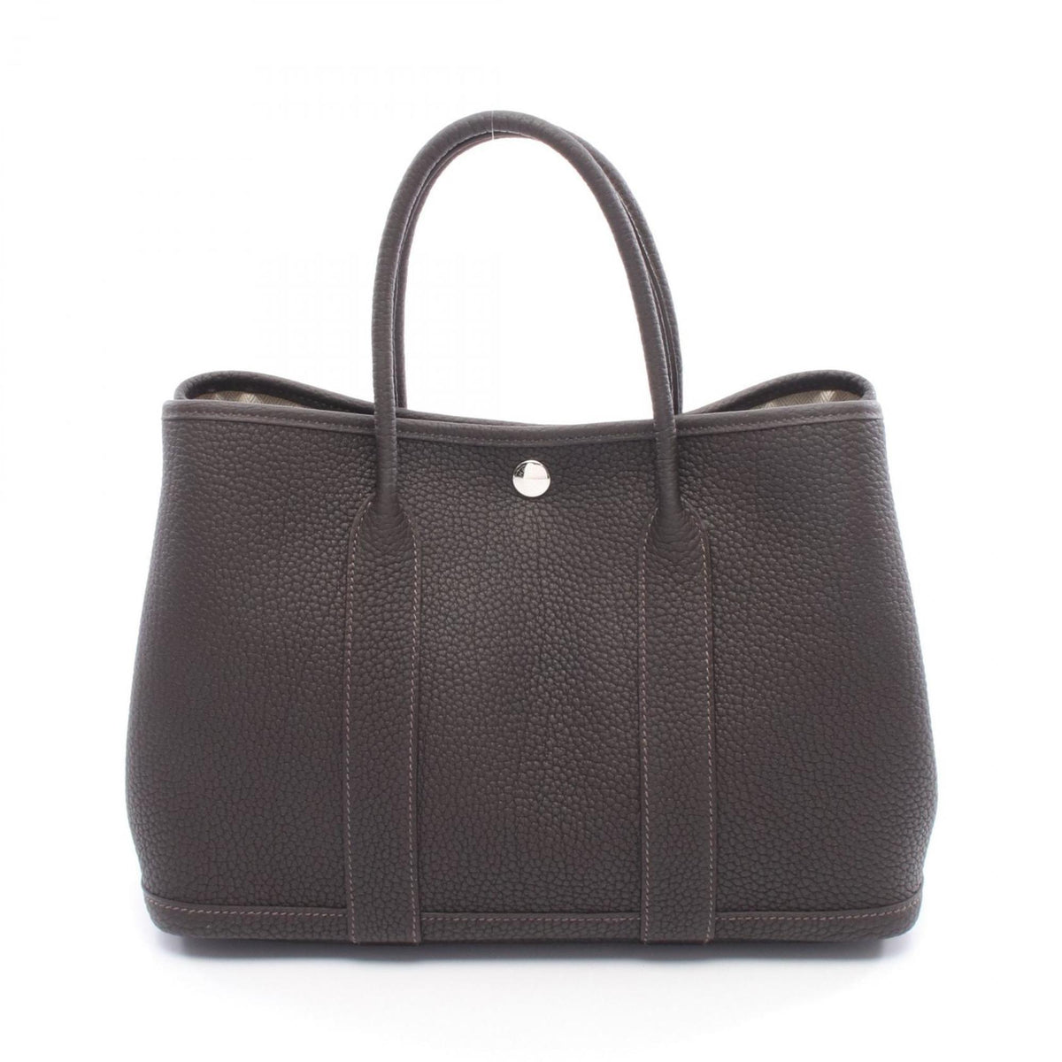 Hermes Garden Party TPM Tote Bag Handbag Leather Negonda Brown Beblanc — New - Store Return