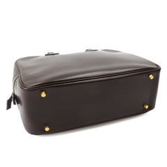 Hermes Plume 32 Handbag, Box Calf Leather, Ebene, □G Stamp, Gold Hardware — Like New