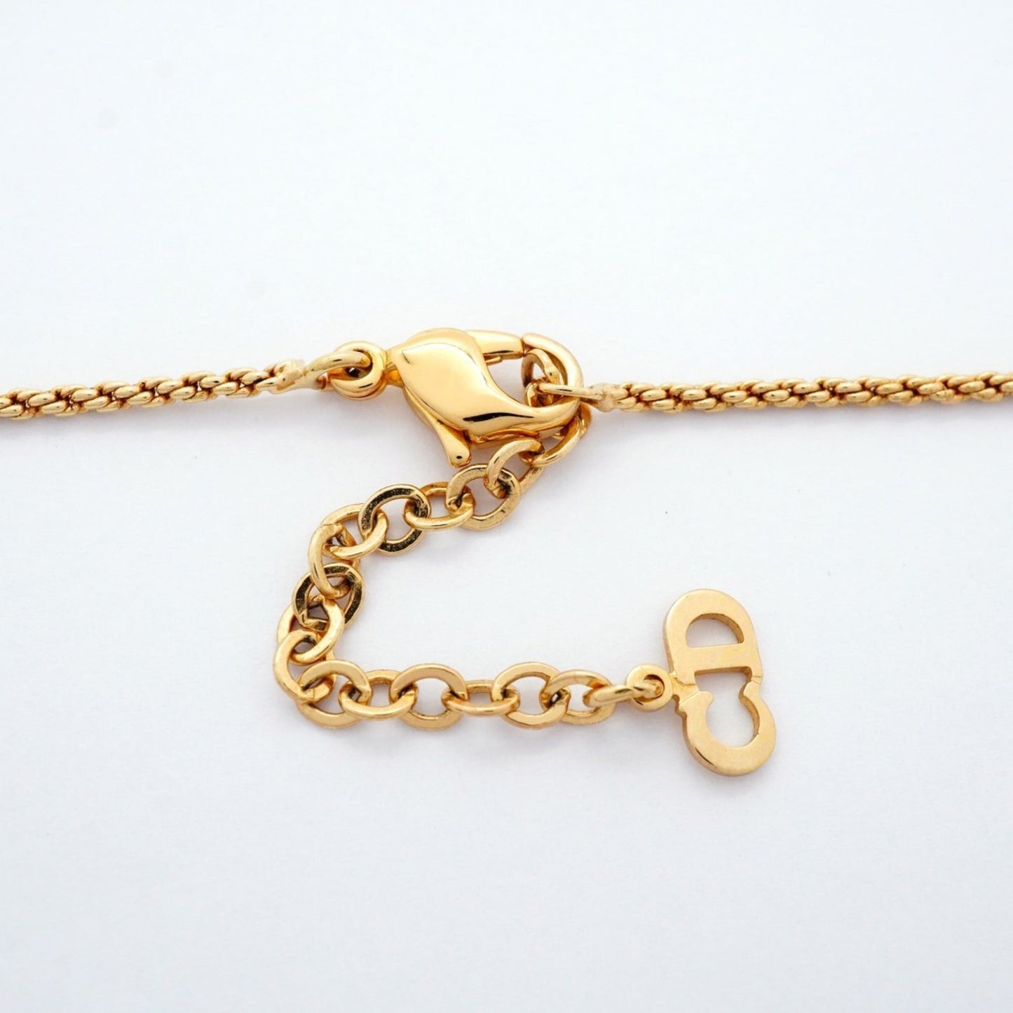 Christian Dior Necklace Circle GP Plated Gold for Women