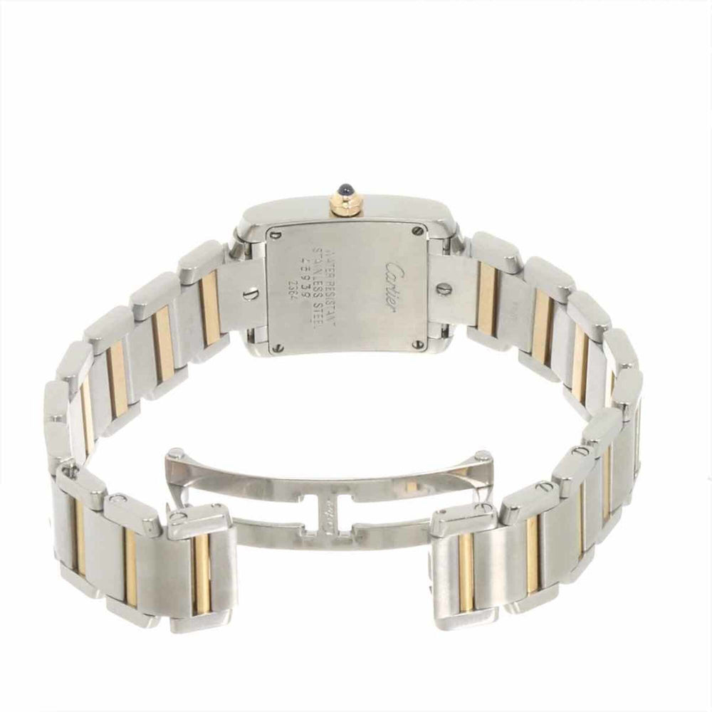 Cartier Tank Francaise SM Two-Tone W51027Q4 Women's Watch Pink Shell 18KPG Gold Quartz — Very Good
