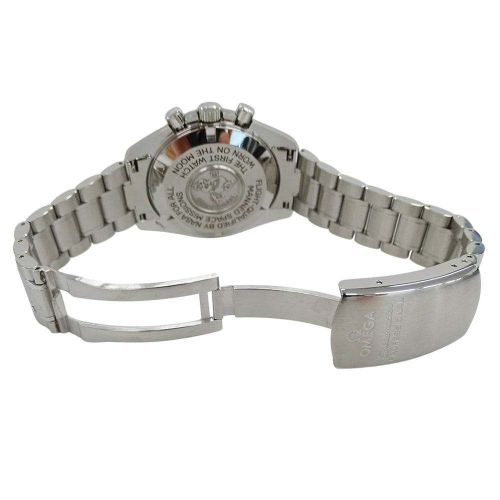 Omega Speedmaster 3597.11.00 Men's Watch, Brand: Missions Apollo Chronograph, Manual Winding, Stainless Steel (SS), Silver & Black — Good
