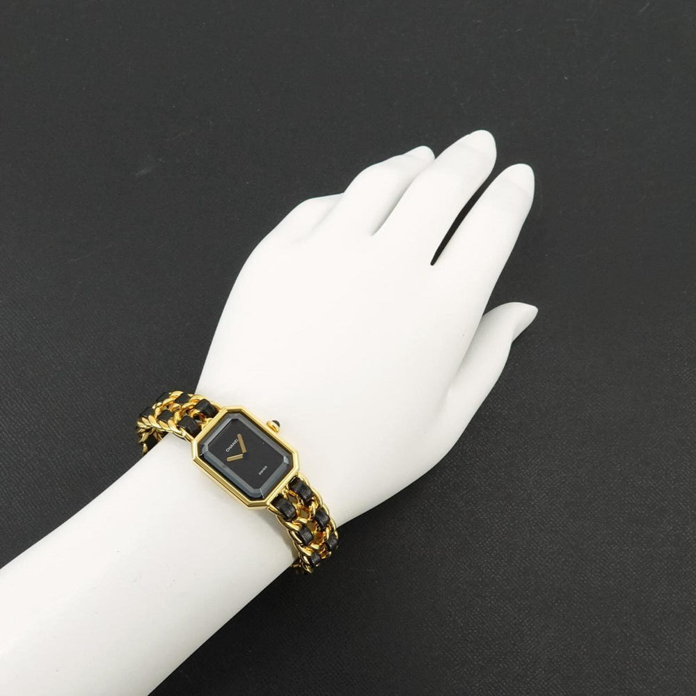 Chanel Premiere Large Size H0001 Women's Watch Black Gold Quartz — Very Good