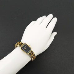 Chanel Premiere Large Size H0001 Women's Watch Black Gold Quartz — Very Good