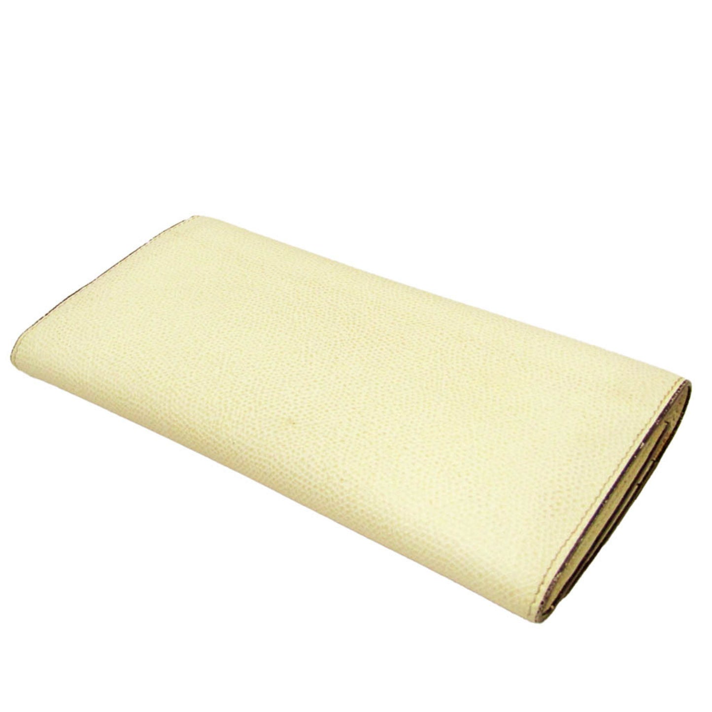 Valextra Removable 12 Card Holder V9L15 Men,Women Leather Long Wallet (bi-fold) Cream