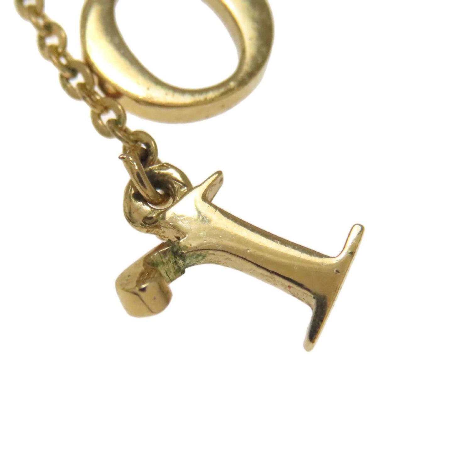 Christian Dior logo chain earrings in metal for women