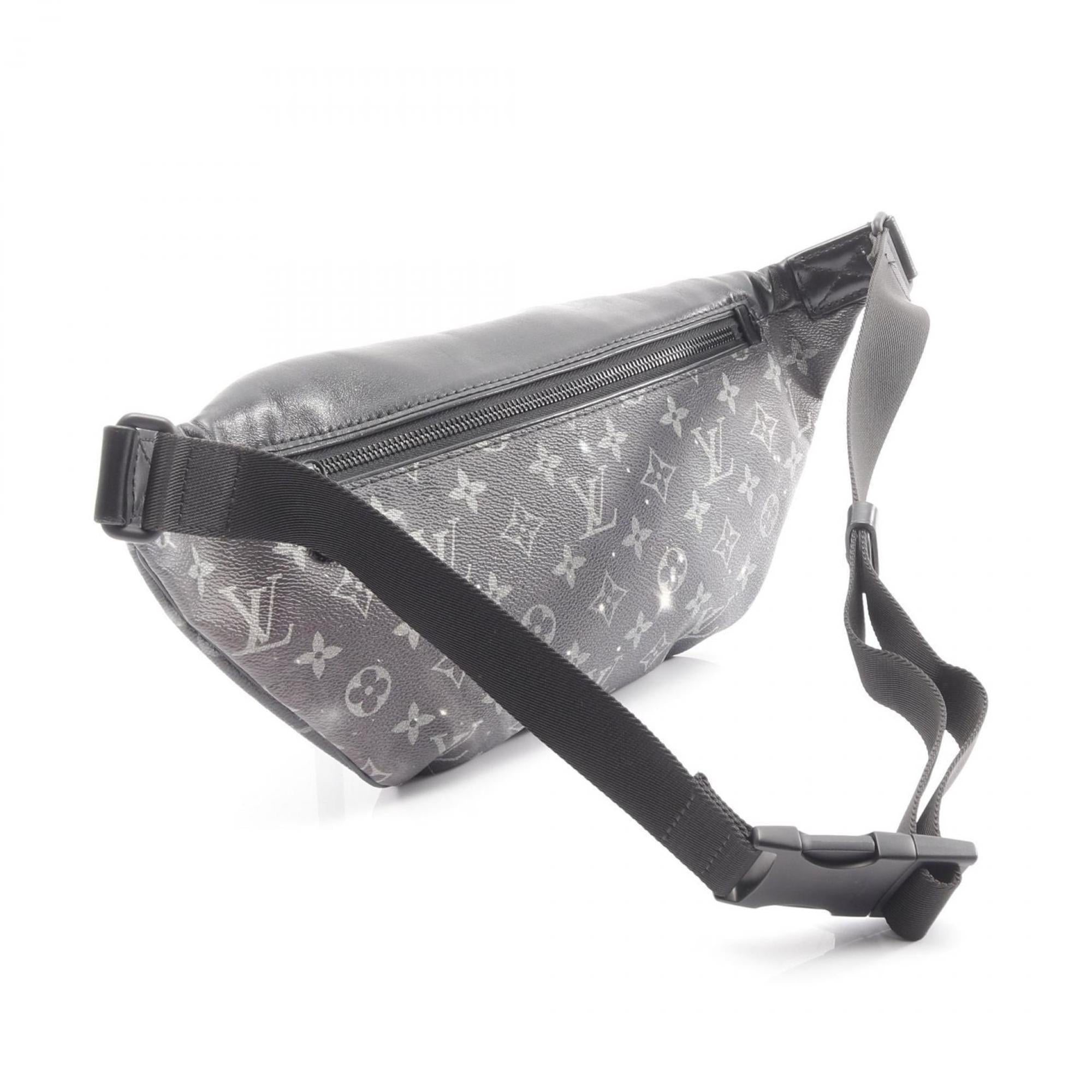 Louis Vuitton Discovery Bum Bag, Waist Body Coated Canvas and Leather, Monogram Galaxy, Men's, Black Gray, M44444
