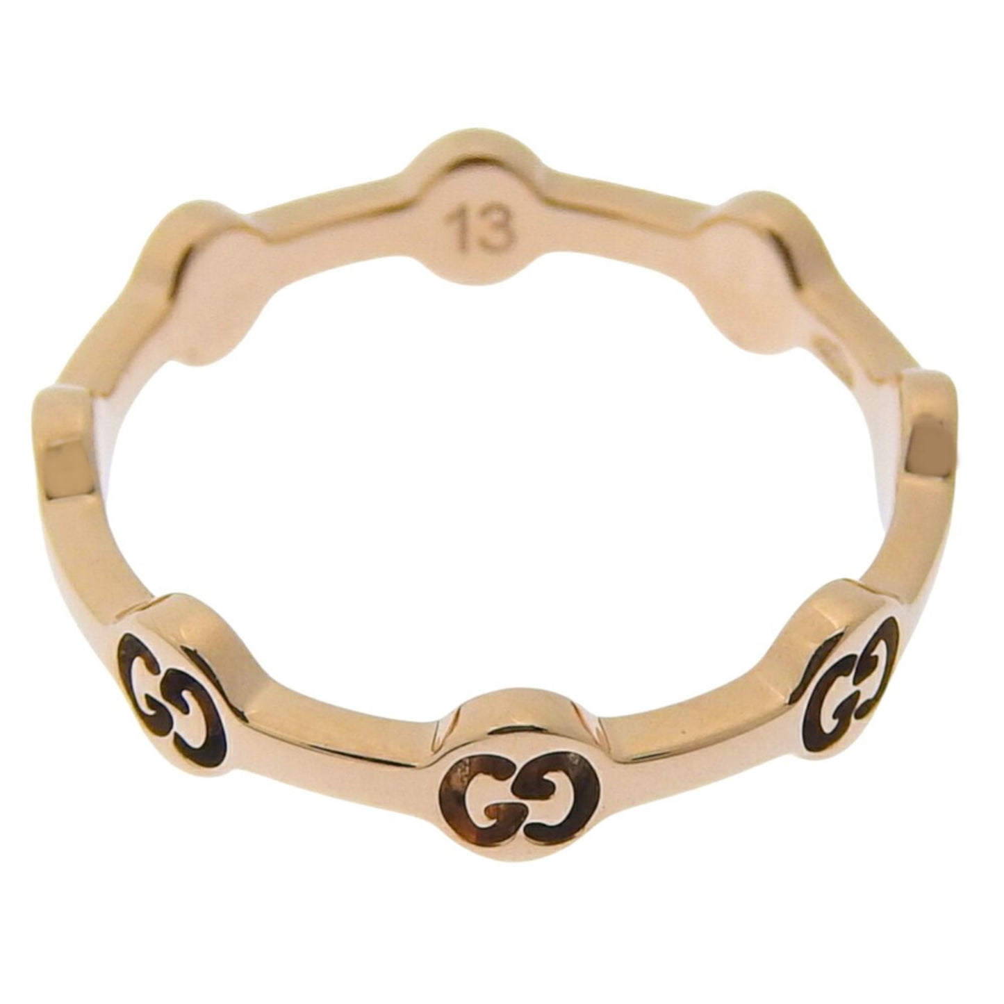Gucci GG Ring, Size 12.5, 18K Pink Gold, Approx. 2.3g, Women's, I170325004