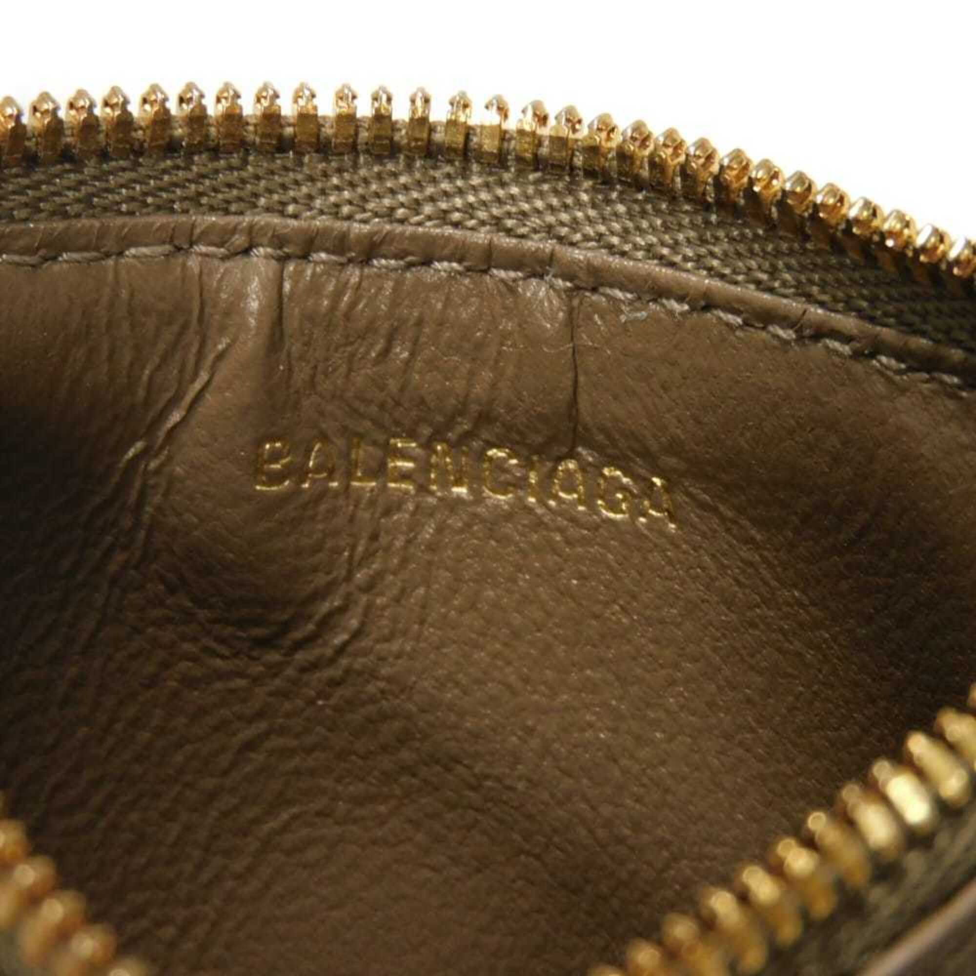 Balenciaga coin case, cash fragment strap, BB logo, card unused, new beige, 594548 210DA 2762, men's wallet — New - Store Return