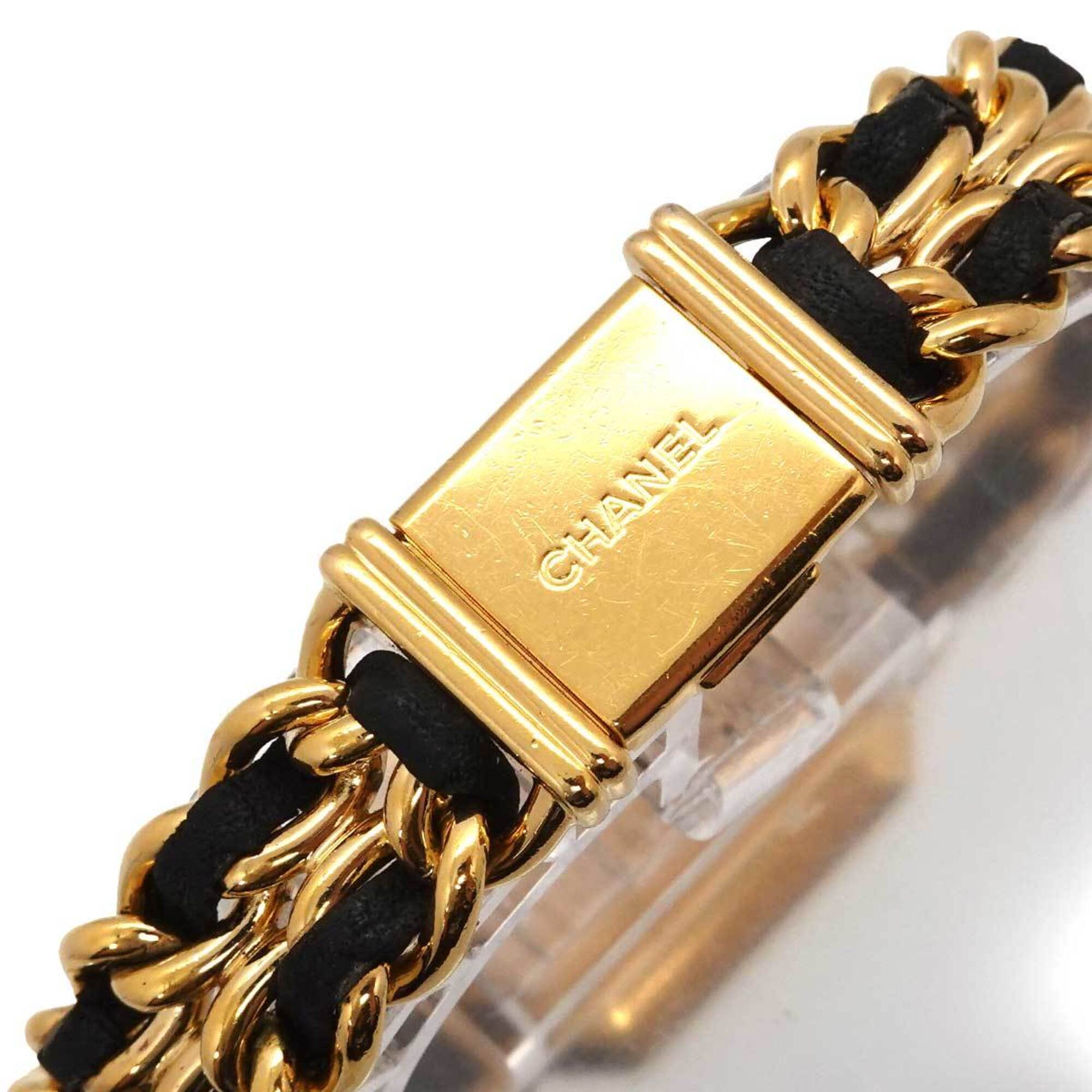Chanel Premiere H0001 Women's Watch, Size M, Black & Gold, Quartz Movement — Very Good