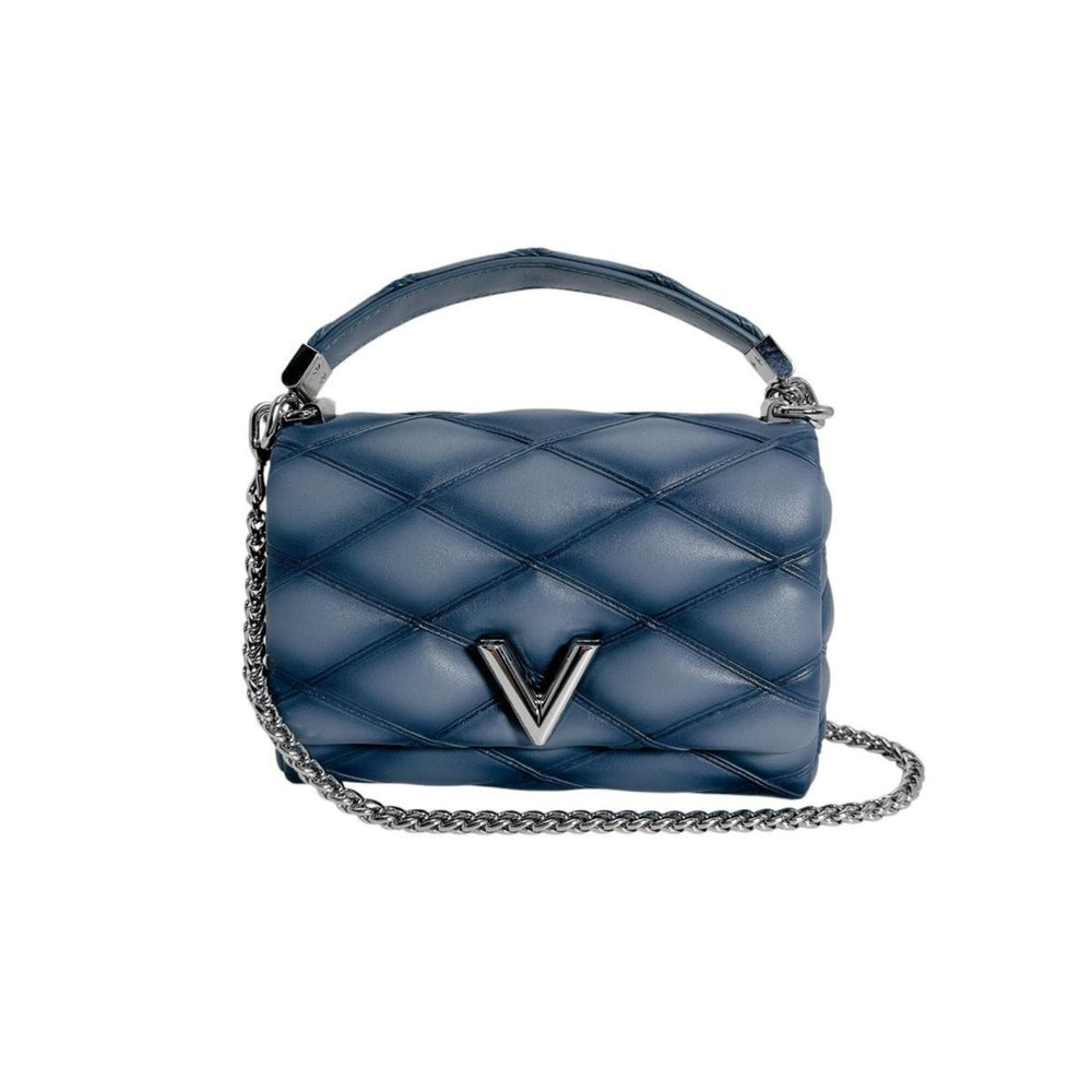 Louis Vuitton LOUIS VUITTON Handbag Maltage GO-14PM Lambskin M12434 Denim Blue — Like New