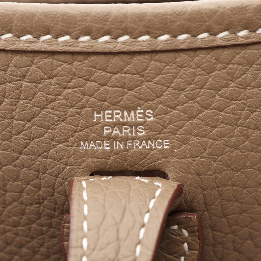 Hermes Evelyne TPM Amazon Etoupe Shoulder Bag/Handbag, Taurillon Clemence Leather, Women's, Beige — New - Store Return