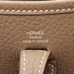 Hermes Evelyne TPM Amazon Etoupe Shoulder Bag/Handbag, Taurillon Clemence Leather, Women's, Beige — New - Store Return