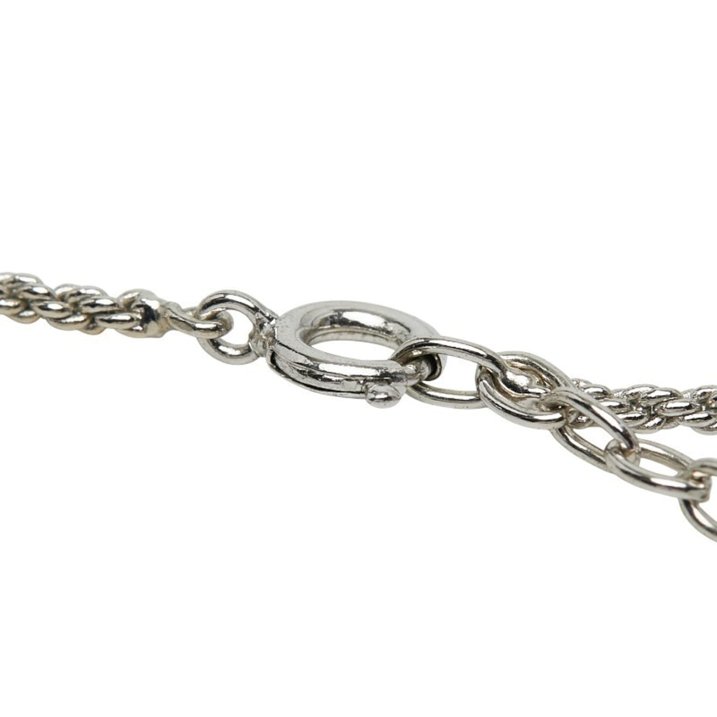 Christian Dior Dior CD logo necklace in silver metal for women.