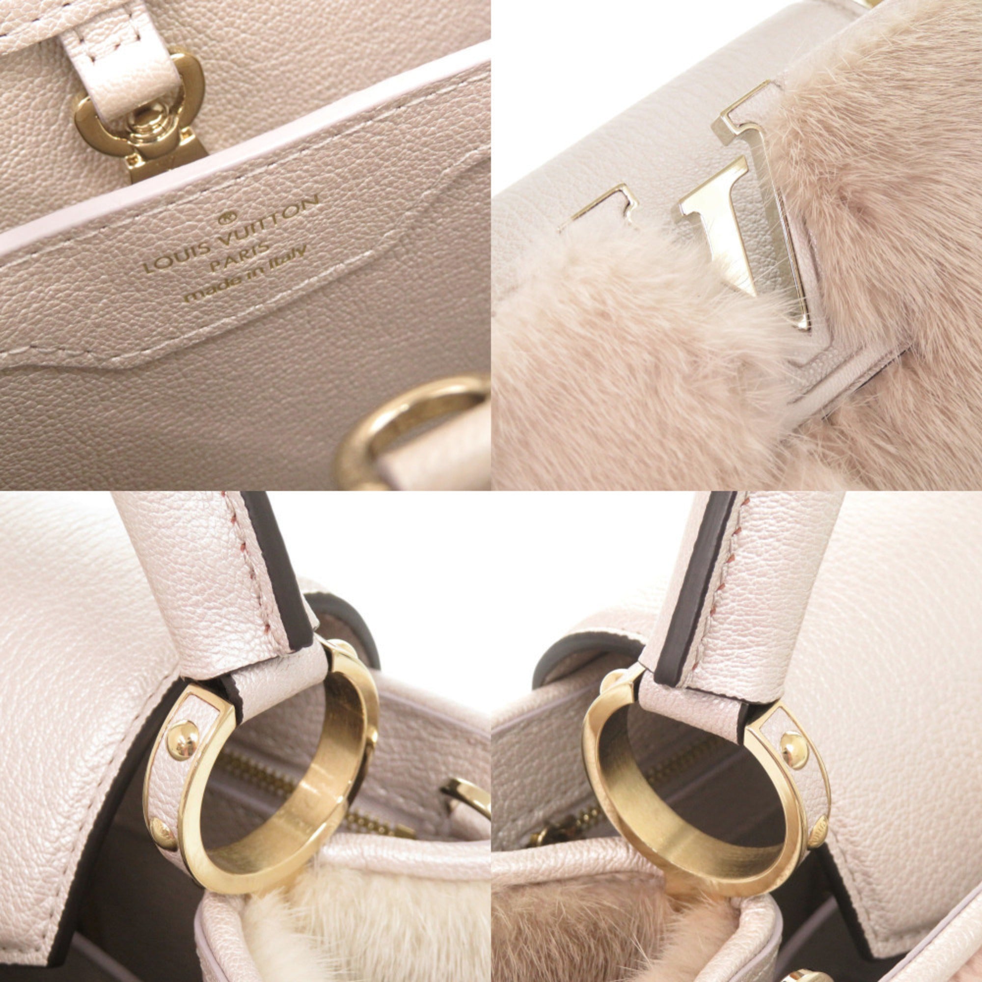 Louis Vuitton Capucines BB Mink Champagne Pink Handbag LV 1183 LOUIS VUITTON — Like New