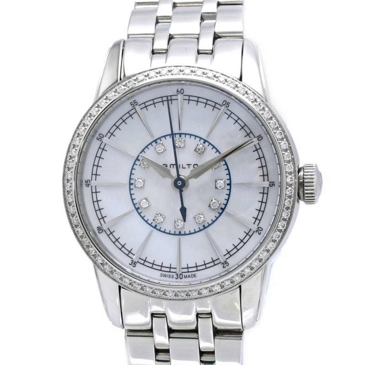 HAMILTON Hamilton Railroad Lady Diamond H40391191 H403910 Women's Watch Stainless Steel /40412 — Good