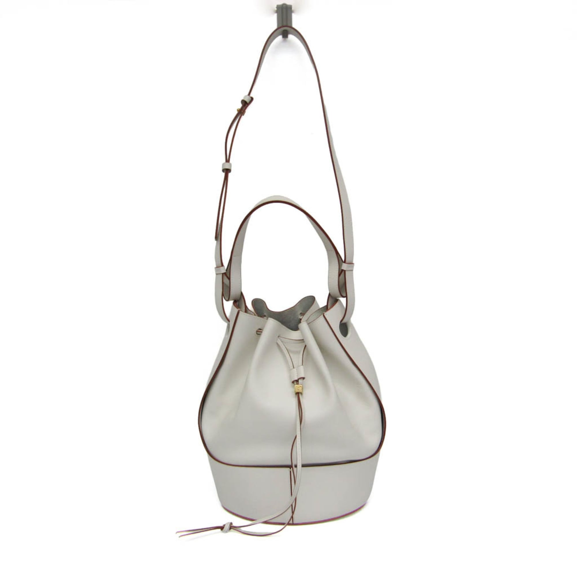 Loewe Balloon Medium Women's Leather Shoulder Bag White — Like New