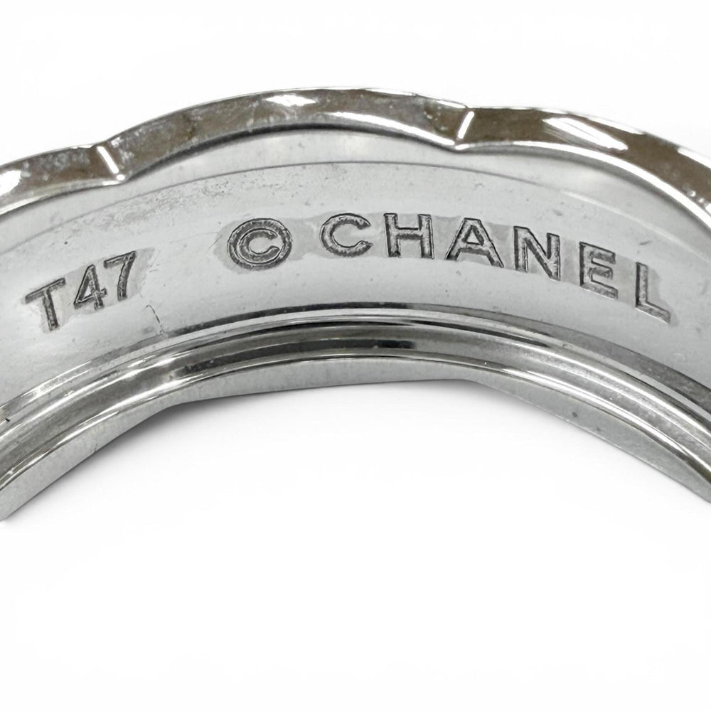 CHANEL W14629 750 (WG) Coco Crush Ring, Silver, Size 47, Weight 5.43g, Women's Accessory — Like New