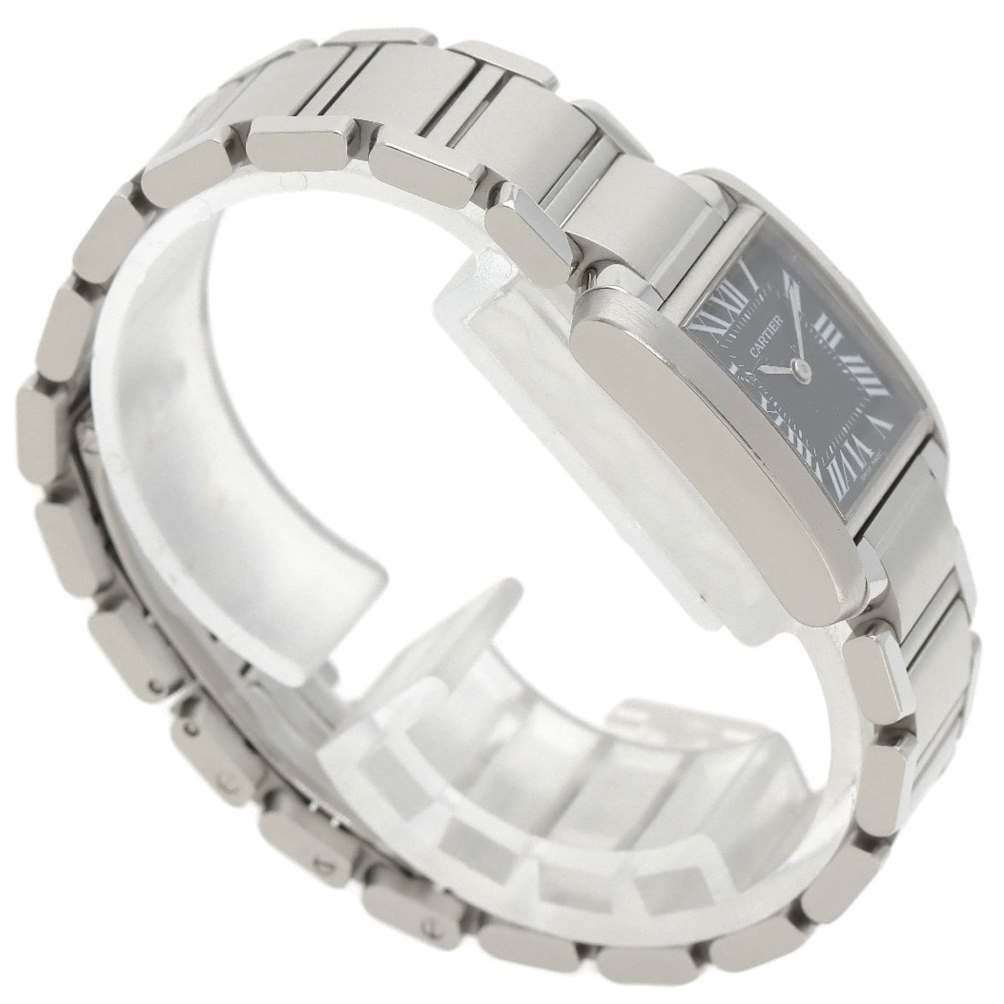 Cartier W51026Q3 Tank Française Small Watch, Asia Limited Edition, Stainless Steel, Women's