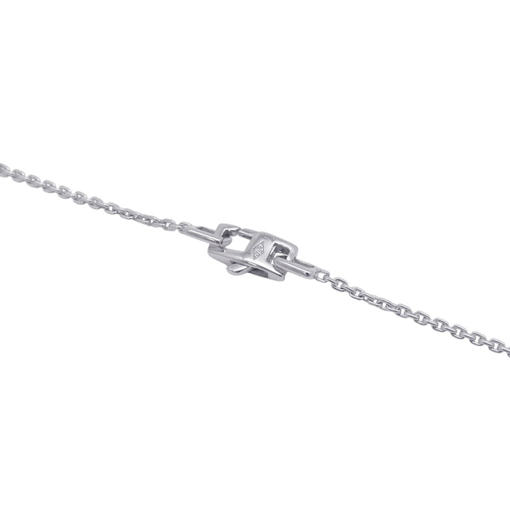 Louis Vuitton Pendant Lockit Necklace, 18K White Gold, Q93320. (LOUIS VUITTON pendant necklace) — Like New