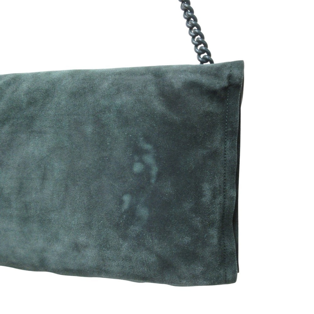 Salvatore Ferragamo VIVA BOW Vara Ribbon Suede Chain Shoulder Bag GG-211189 Green Women's