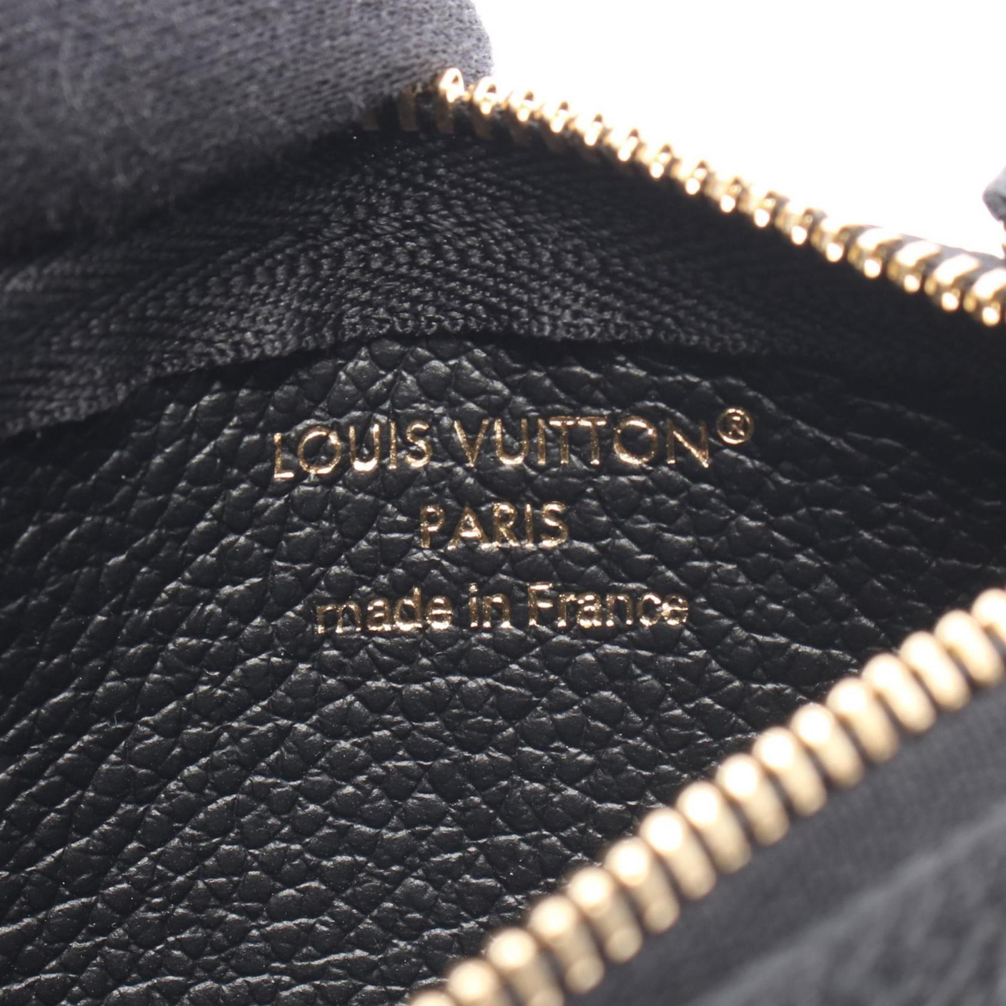 Louis Vuitton Monogram Empreinte Pochette Cle Wallet with Coin Purse, Leather, Women's, Black, M80879