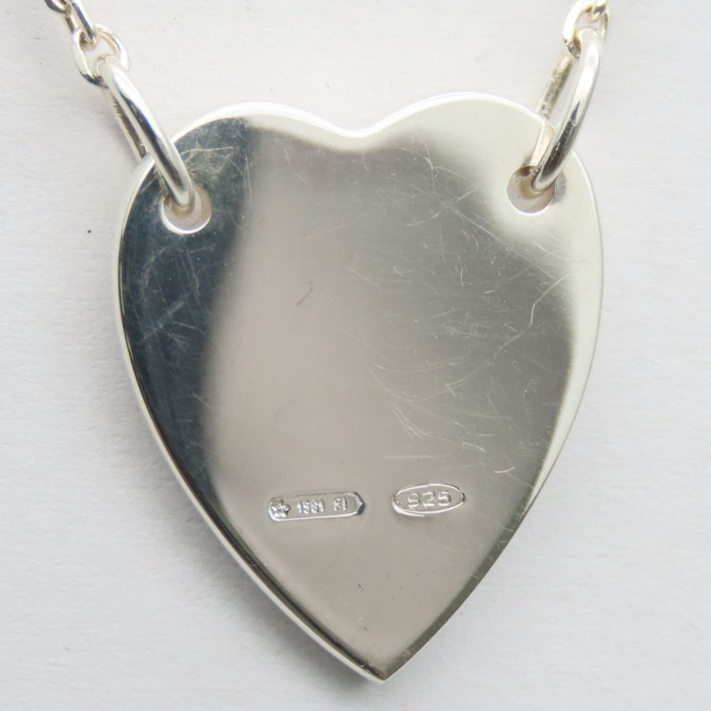 Gucci necklace trade plate SV925 approximately 7.9g silver heart pendant women's GUCCI