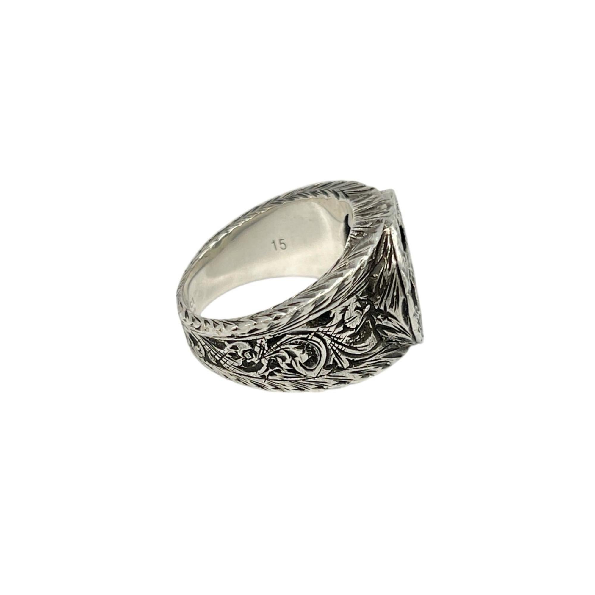 Gucci Interlocking G Arabesque Ring in Sterling Silver (925) for Men
