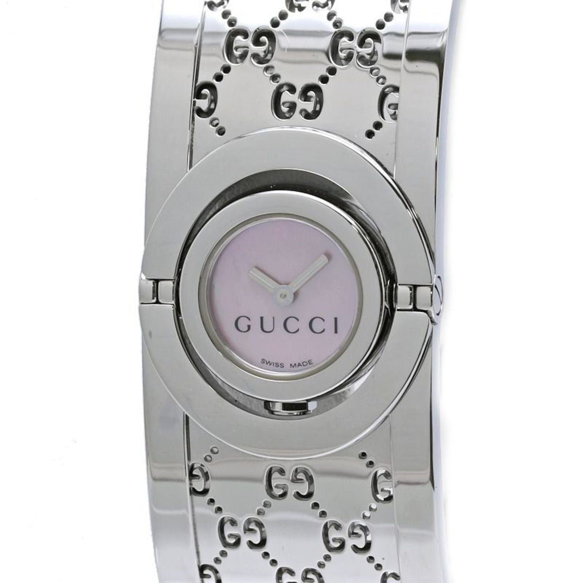 GUCCI Toile Bangle YA112513 112 Women's Watch SS 40522 — Very Good