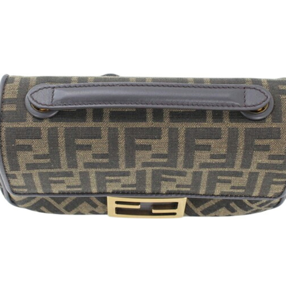 FENDI Zucca Baguette Chain Medium Shoulder Bag, Nylon Jacquard x Leather, Women's, 8BR793 AKBZ F1EM3 KM3158 — New - Store Return