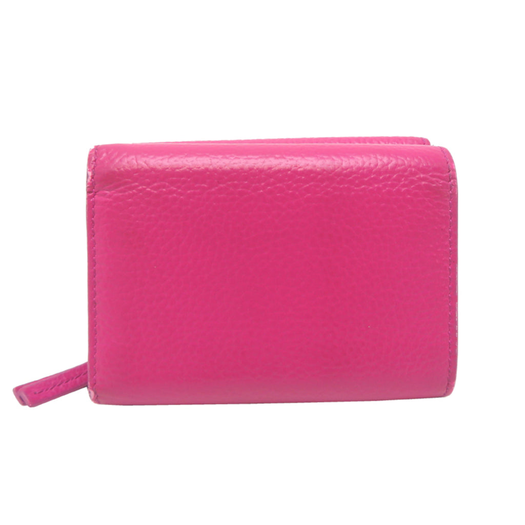 Balenciaga Neo Classic Mini Wallet, Women's Tri-fold 640107, Leather, Pink