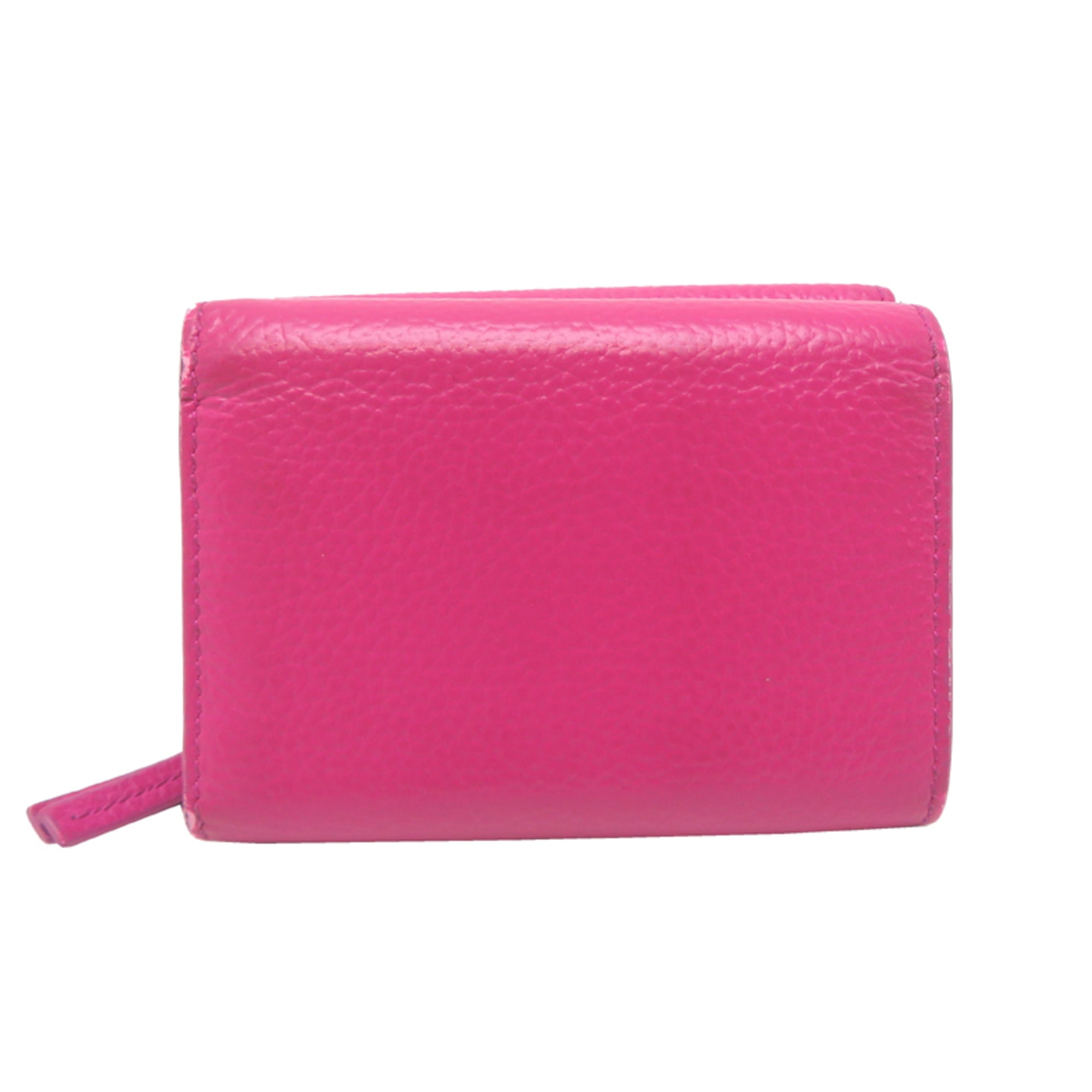 Balenciaga Neo Classic Mini Wallet, Women's Tri-fold 640107, Leather, Pink