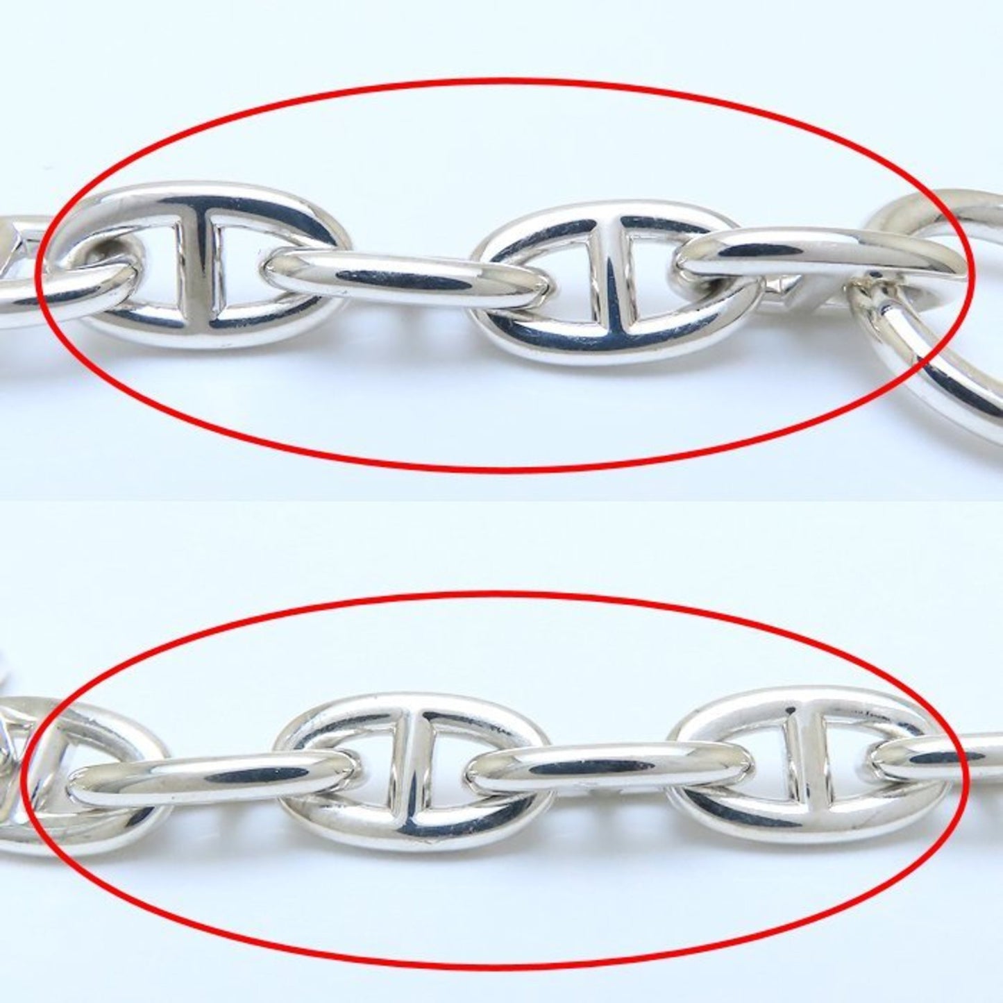 HERMES Chaine d'Ancre Bracelet GM Silver 925 294091