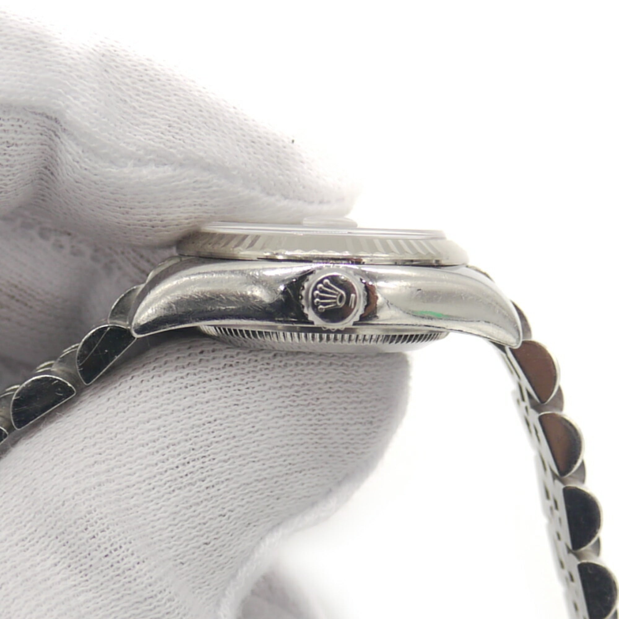 ROLEX Datejust 179174G (D-serial number), Automatic, 10-diamond setting, Computer dial, Ladies' watch — Good