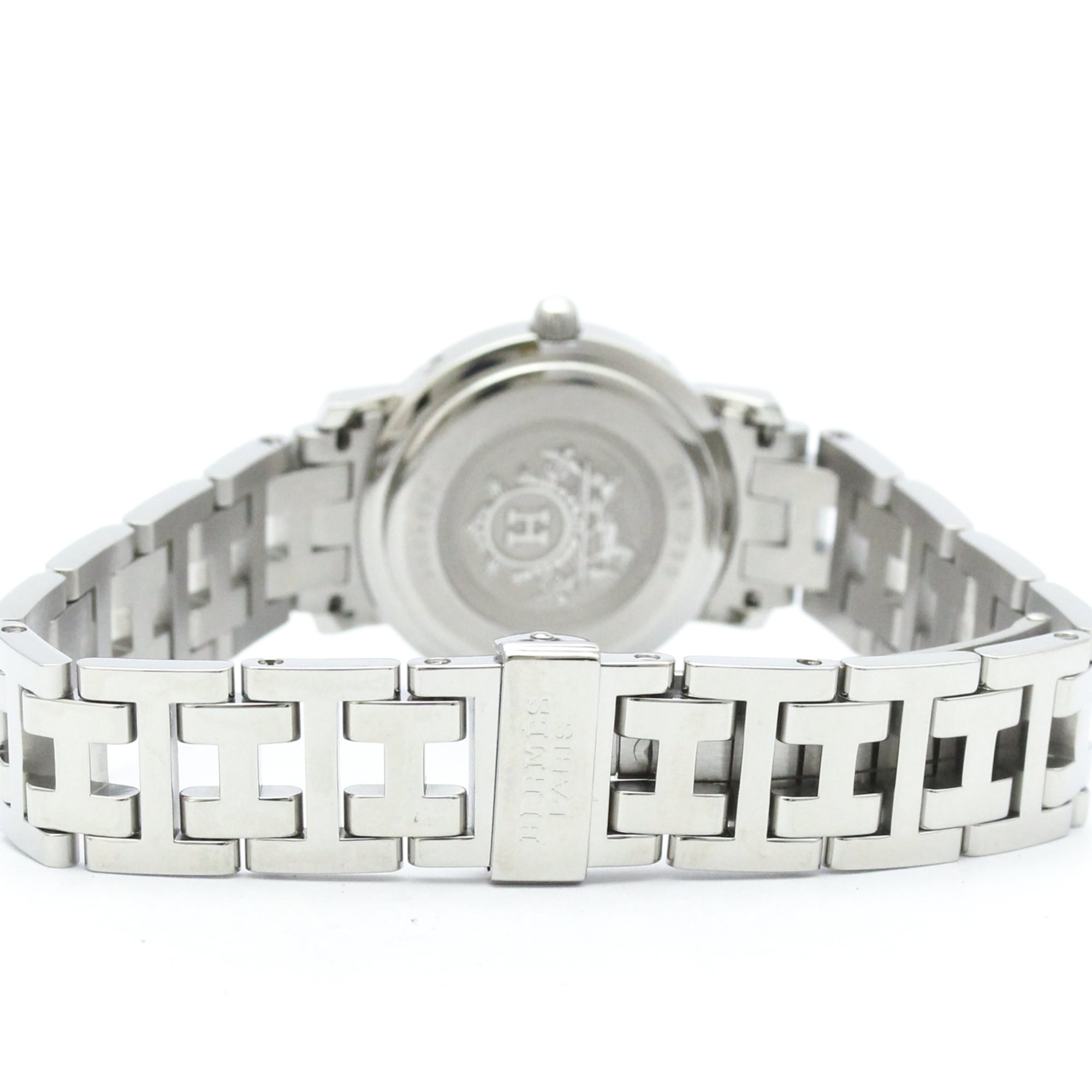 HERMES Clipper Diamond Pink MOP Quartz Ladies Watch CL4.230 Polished — Very Good
