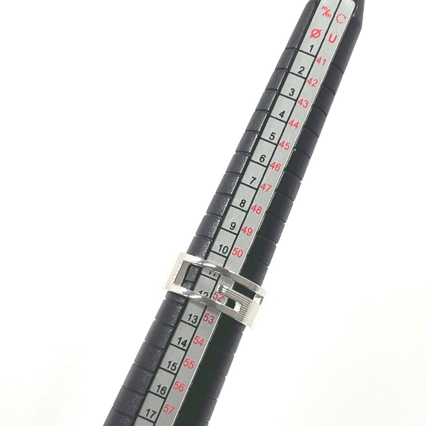 GUCCI Branded Cutout G Ring, 925 Sterling Silver, Size 12, Unisex