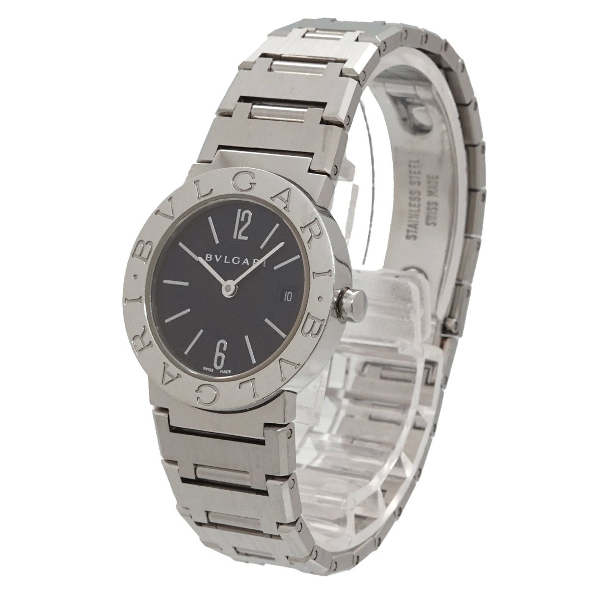 BVLGARI BB26SSD Women's Watch Date Black Quartz — Very Good