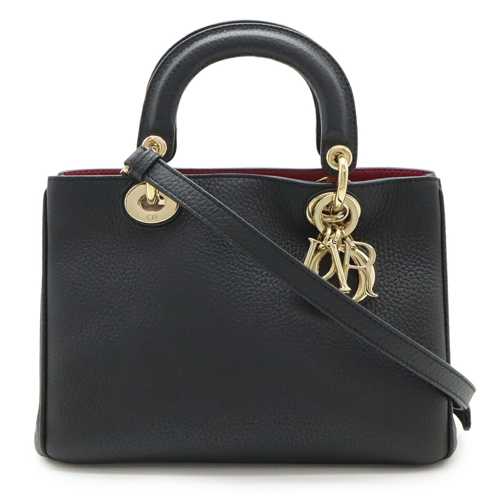 Christian Dior Diorissimo Mini Handbag/Shoulder Bag in Black Leather