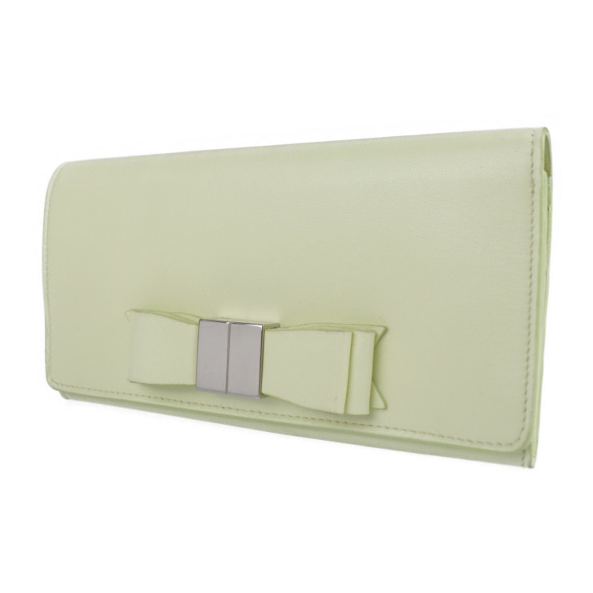 BALENCIAGA Classic Continental Wallet Long 354958 Leather Light Yellow Bi-fold R2130103001376
