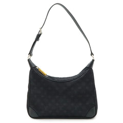 LOUIS VUITTON Monogram Satin Little Boulogne Pouch Bag in Leather, Noir and Black, M92142 — Like New