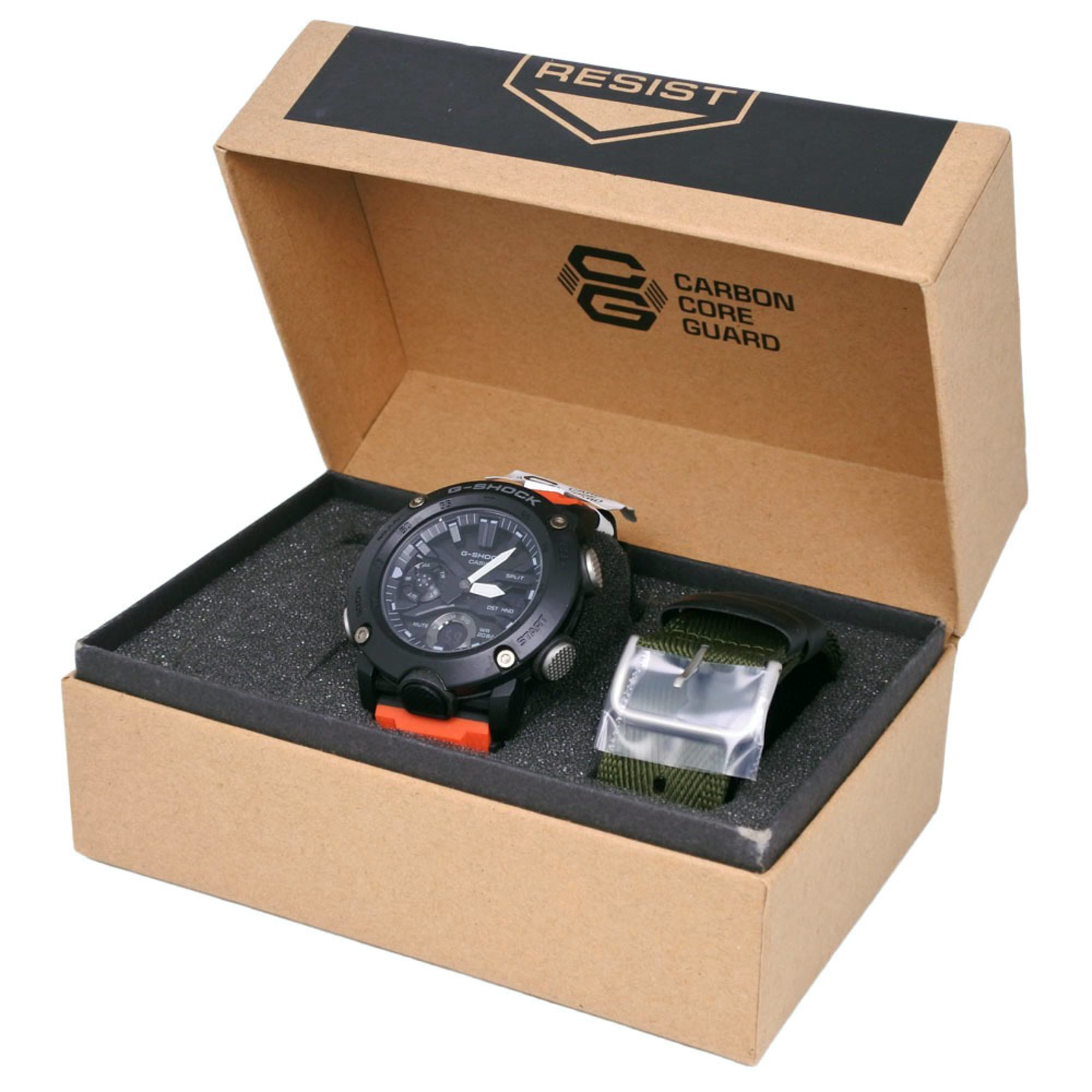 Casio G-SHOCK GA-2000-4JR Carbon Core Guard Watch, x Resin, Black Orange, Quartz, Analog-Digital, Dial, Men's — Very Good
