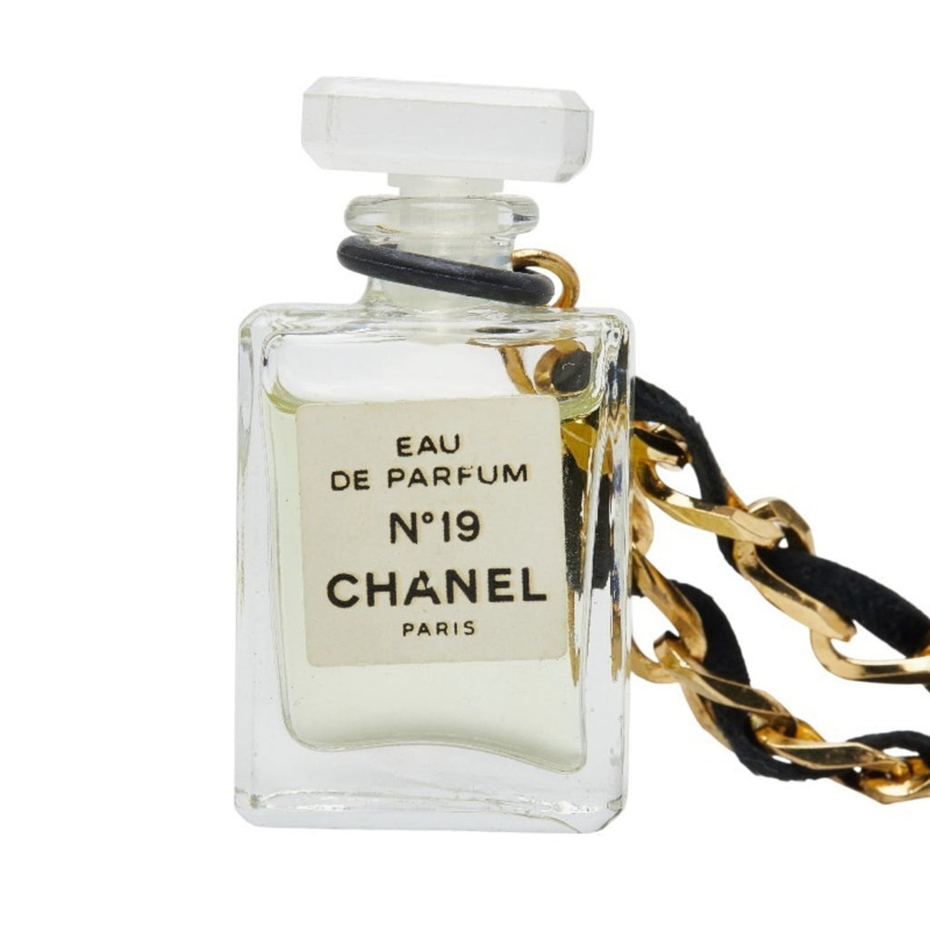 Chanel Fragrance Eau de Parfum Necklace Metal Glass Leather Women's CHANEL
