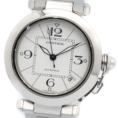 Cartier Pasha C Boys' Watch, Stainless Steel, White, W31074M7 — Very Good