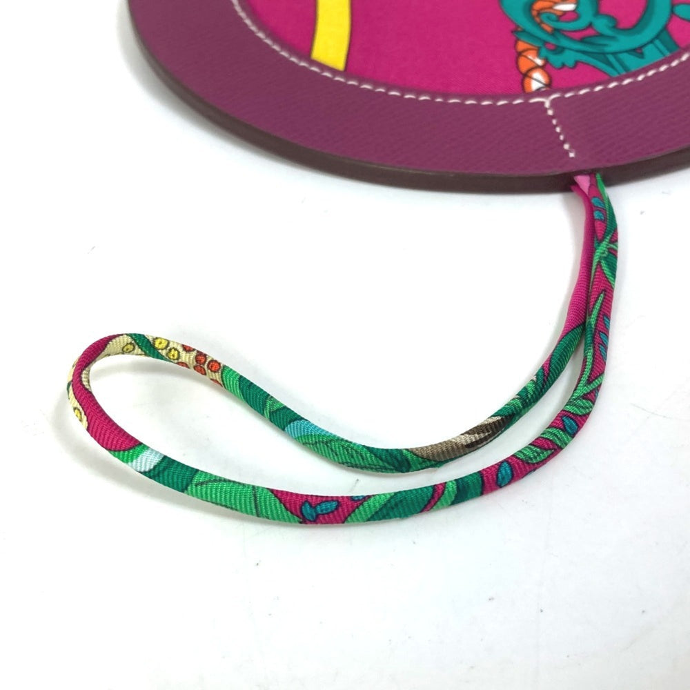 HERMES Petit H Bag Charm Epson Silk Women's Rouge Rose Purple G-230925-73 — New - Store Return