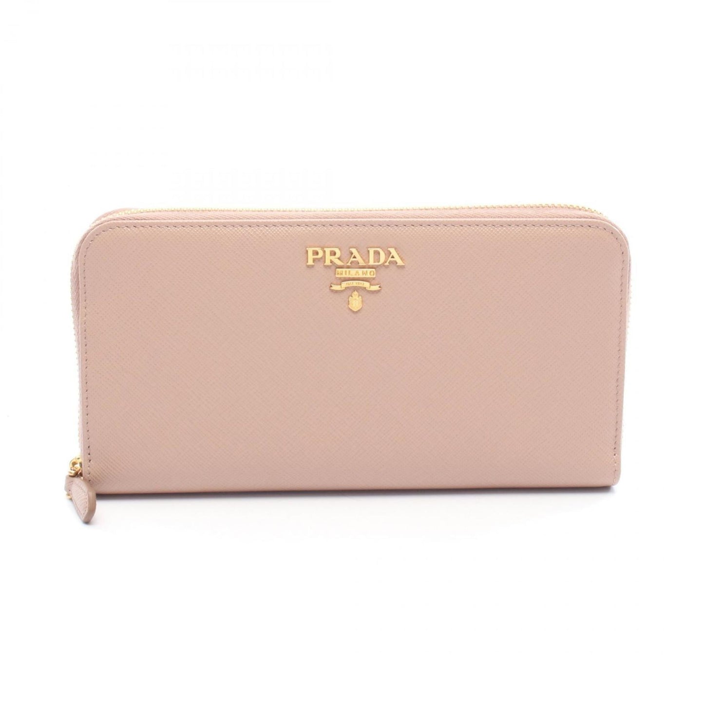 Prada SAFFIANO MULTIC Round Long Wallet in Saffiano Leather, Women's, Pink, 1ML506