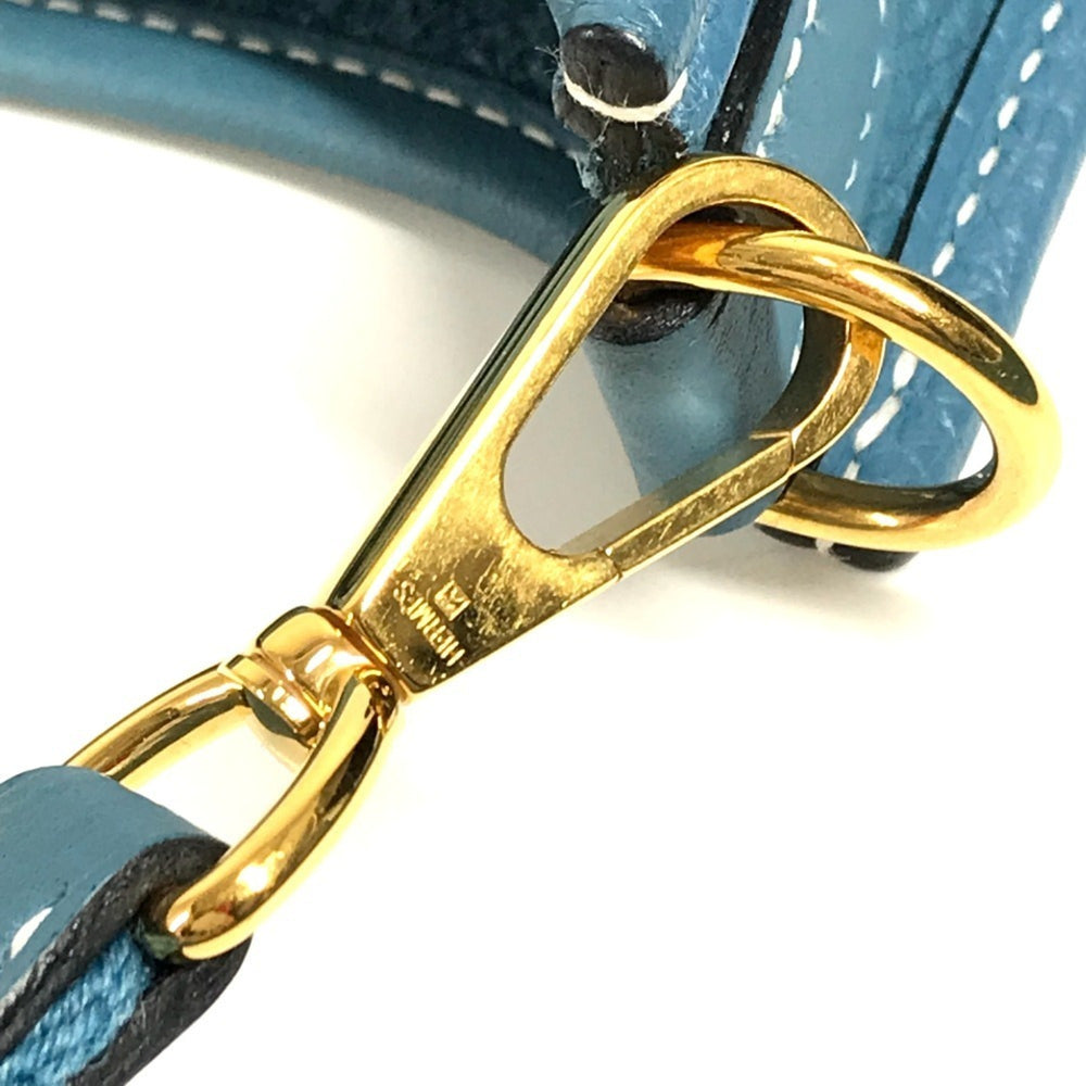 HERMES Evelyn TPM 16 Crossbody Pochette/Shoulder Bag in Taurillon Clemence Leather, New Blue Sheen for Men and Women — Like New
