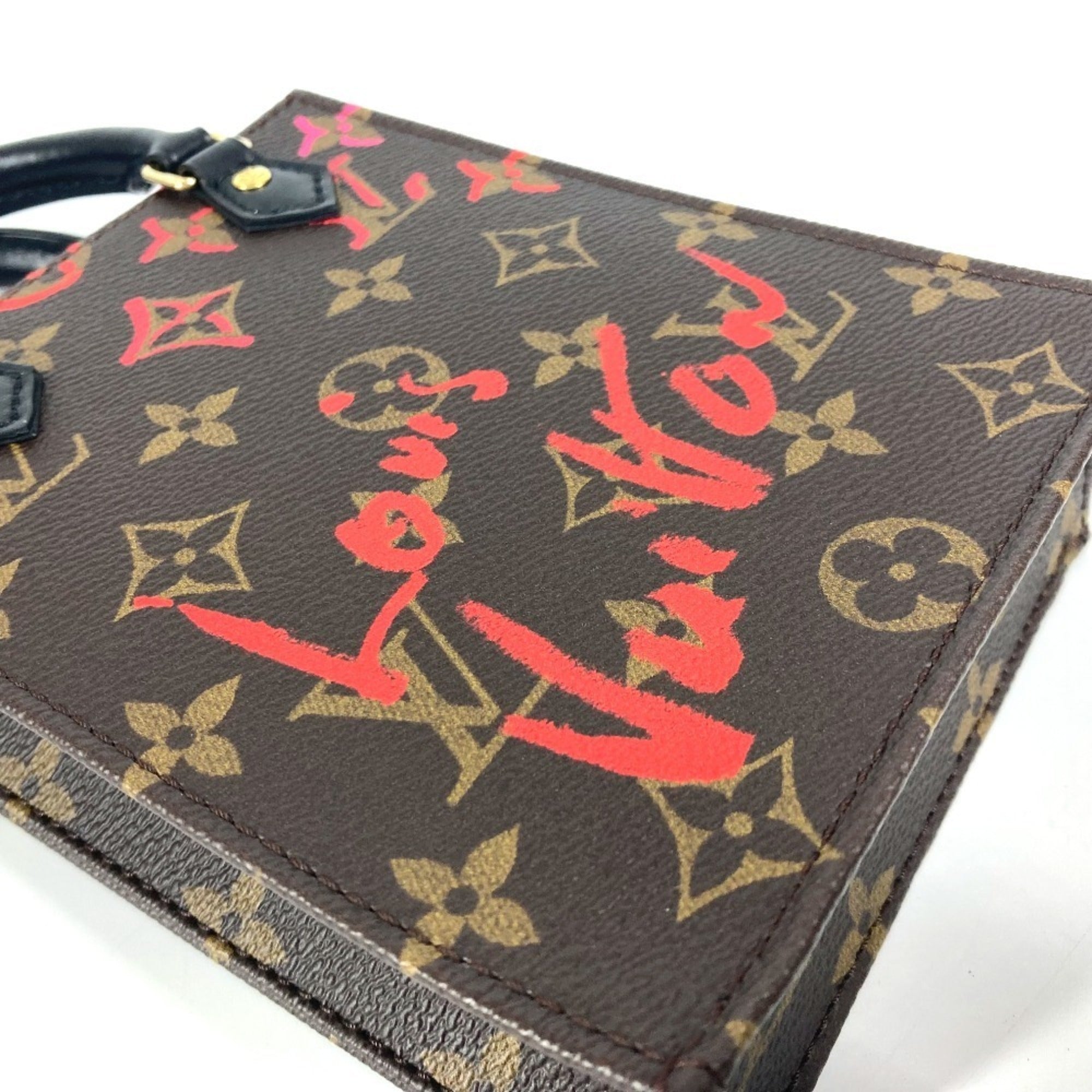 LOUIS VUITTON M80839 Monogram Fall in Love China Limited Petite Sac Plat Bag Handbag Crossbody Shoulder Canvas Women's Brown — Like New